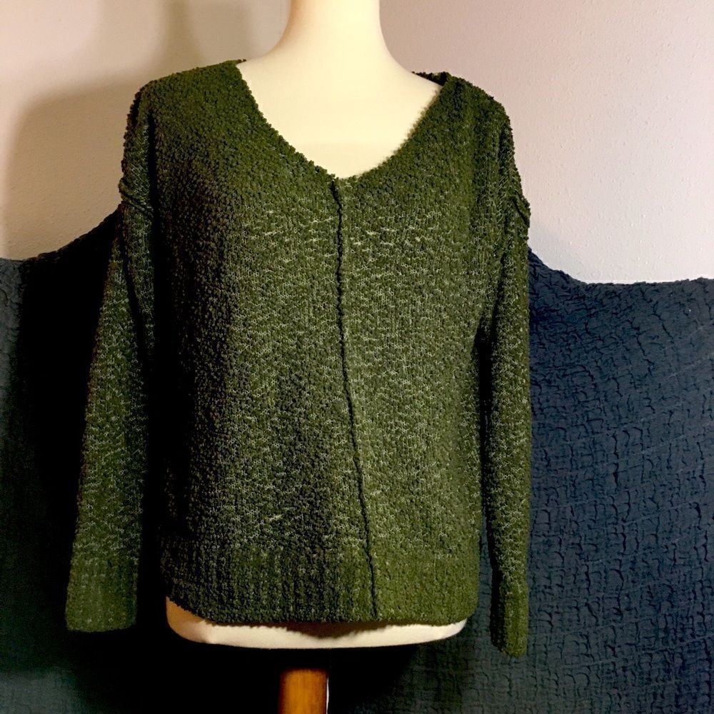 Warm & Cozy Lifestyle Green Sweater Top Size Small
